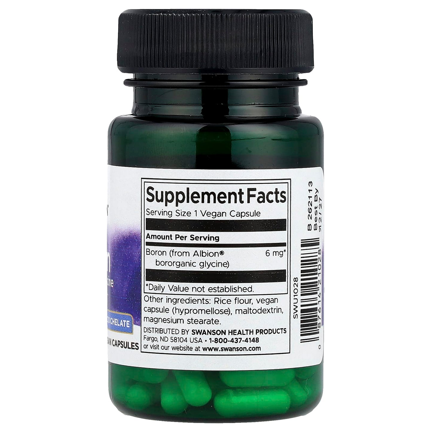 Swanson, Albion® Boron, 6 mg, 60 Vegan Capsules - Image 2