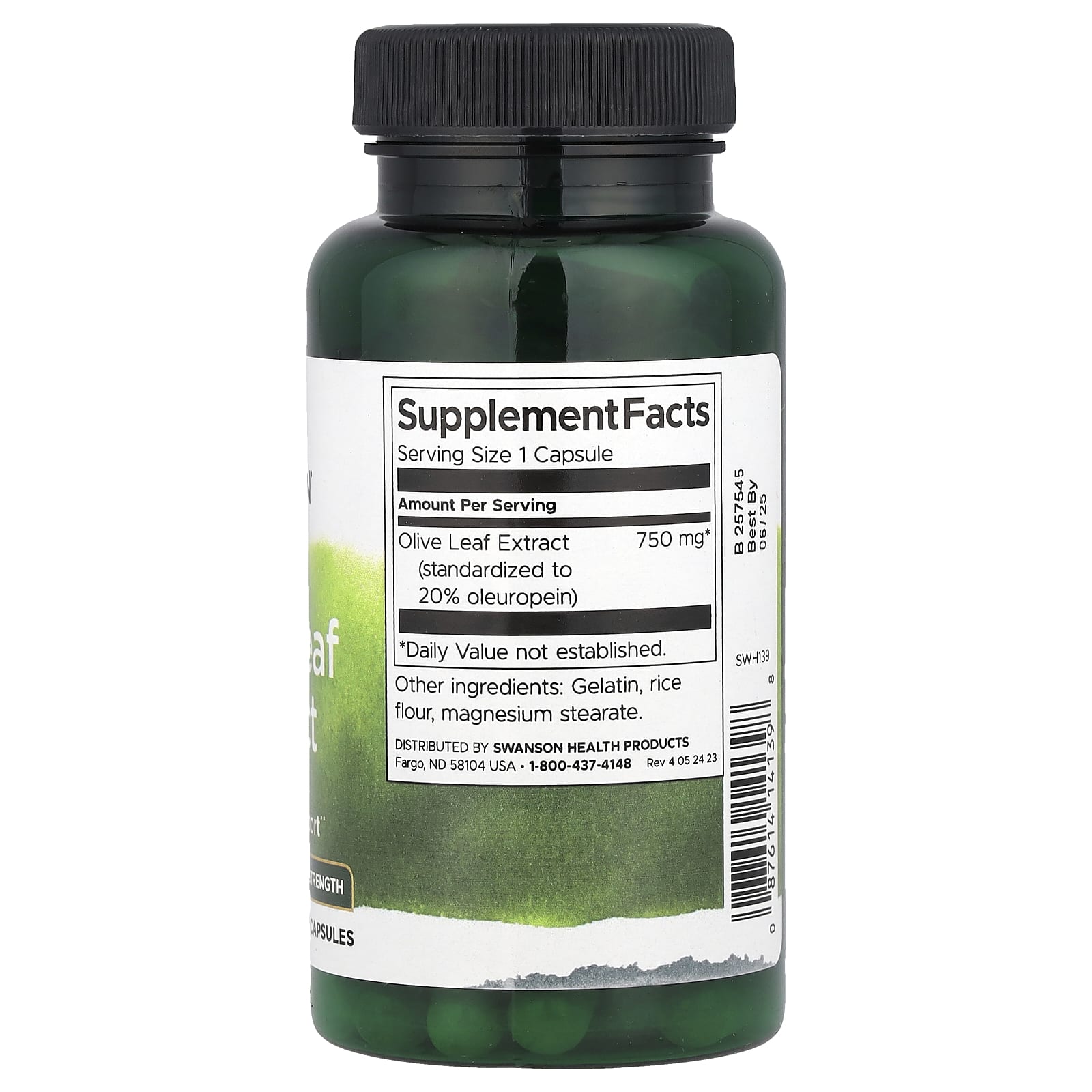 Swanson, Olive Leaf Extract, Extra Strength, 750 mg, 60 Capsules