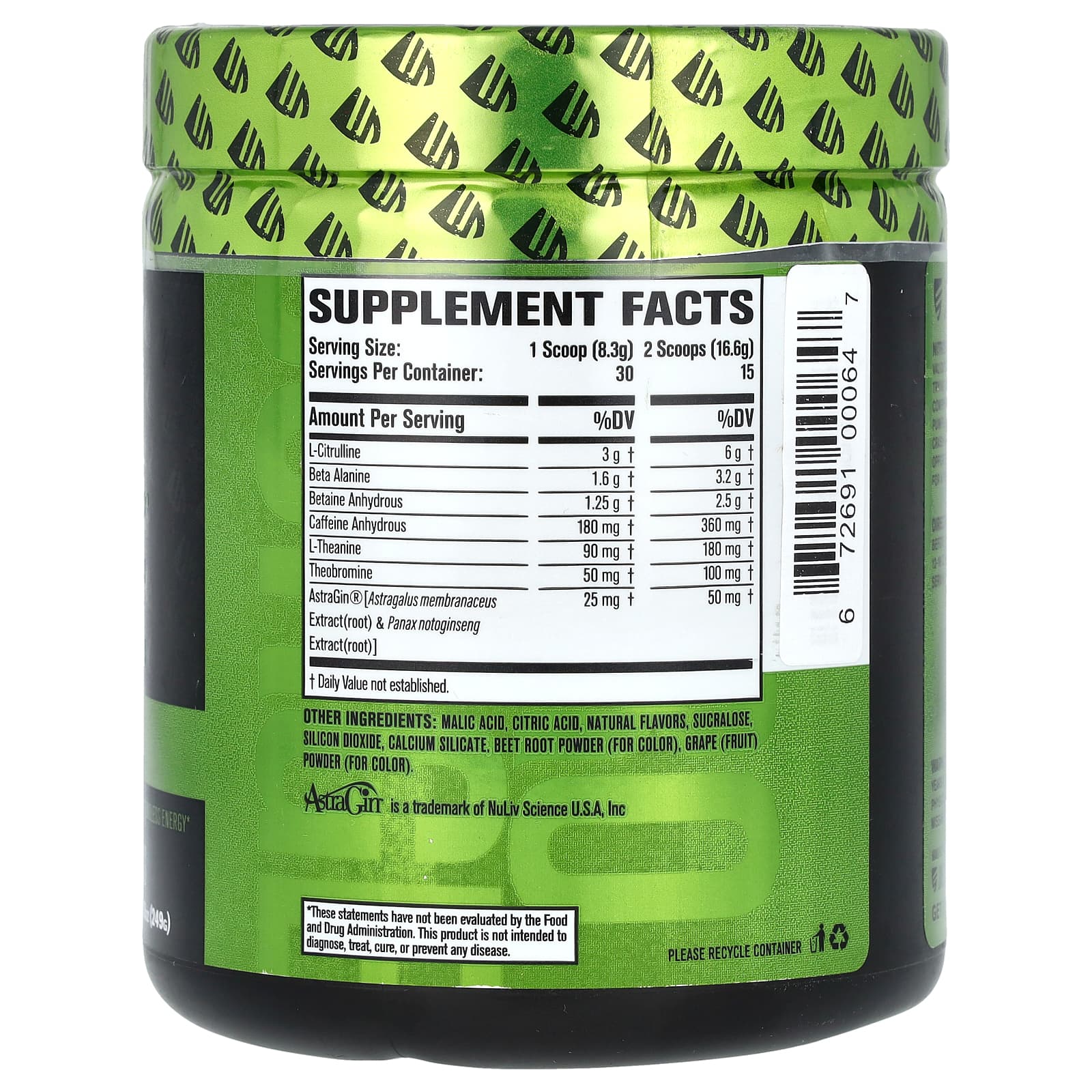 Jacked Factory Nitro Surge Black Cherry Pre-Workout Supplement - Image 2