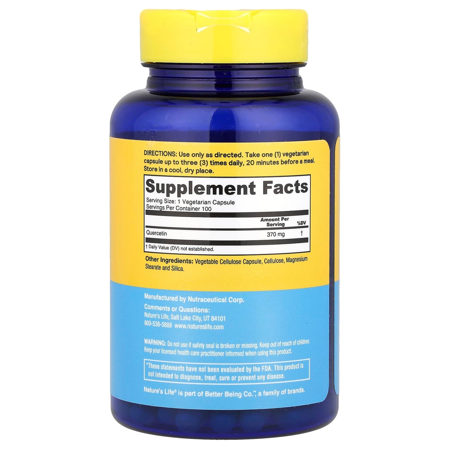 Nature's Life, Fortifying Quercetin, 370 mg, 100 Capsules - Image 2
