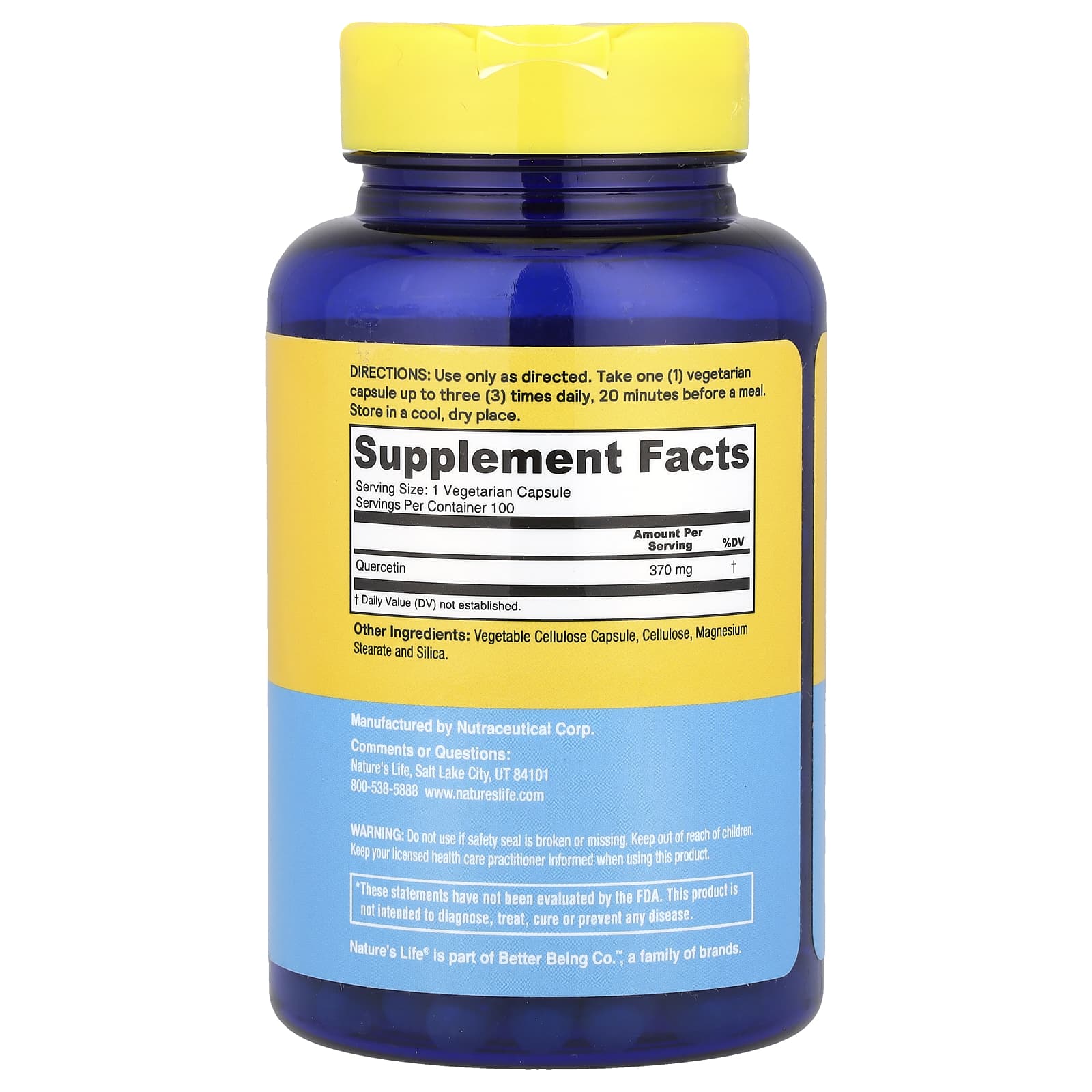 Nature's Life, Fortifying Quercetin, 370 mg, 100 Capsules - Image 2