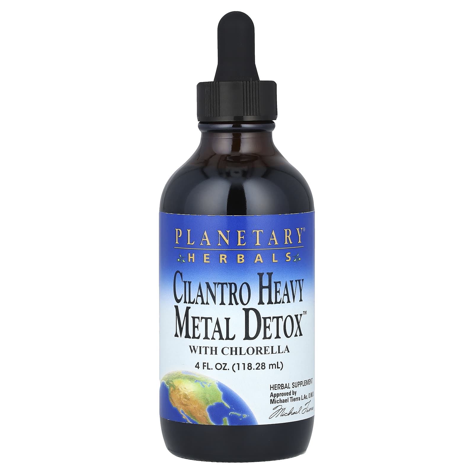 Planetary Herbals, Cilantro Heavy Metal Detox™ with Chlorella, 4 fl oz (118.28 ml) - Image 1