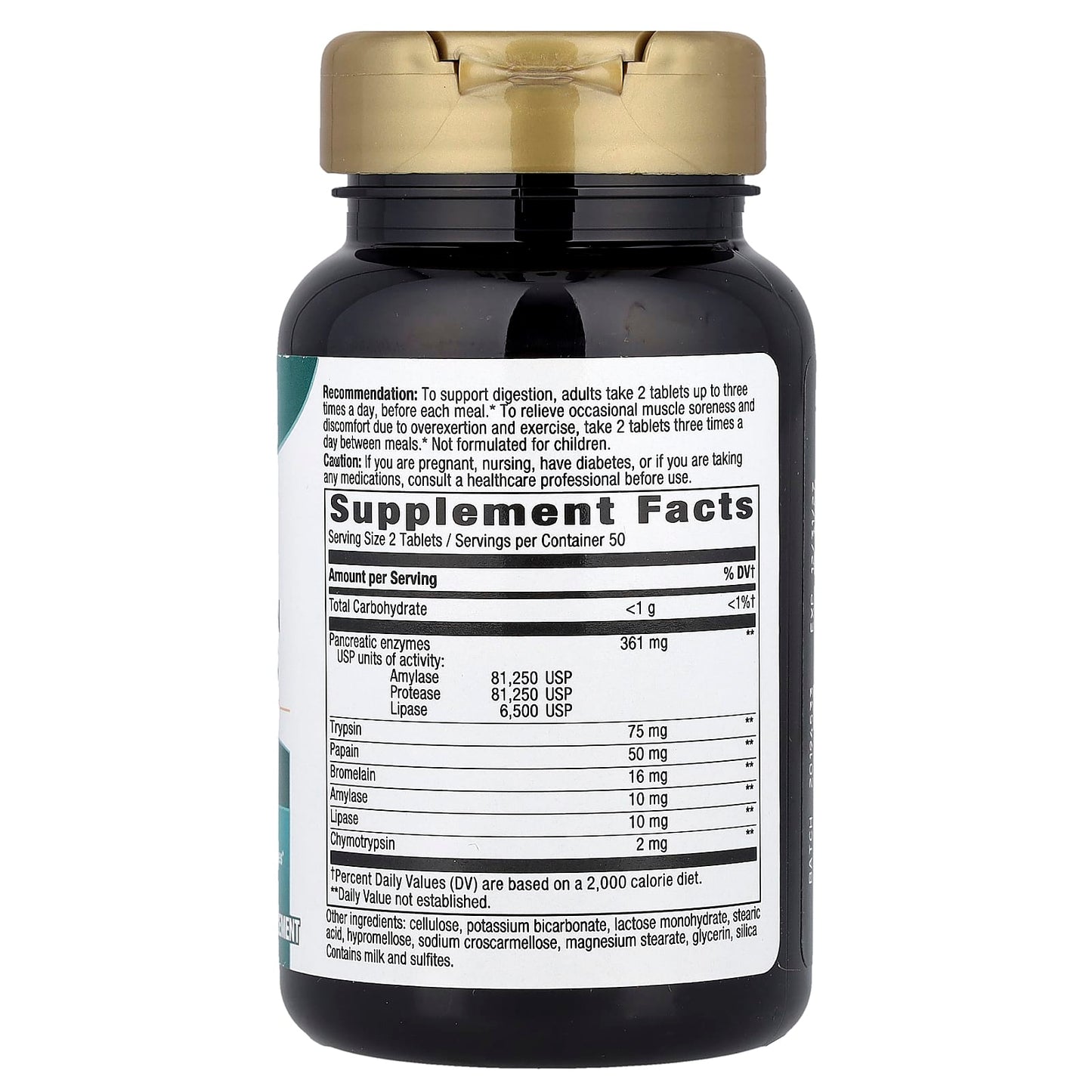 Nature's Way, MegaZyme®, Dual Action Enzymes, 100 Tablets - Image 2