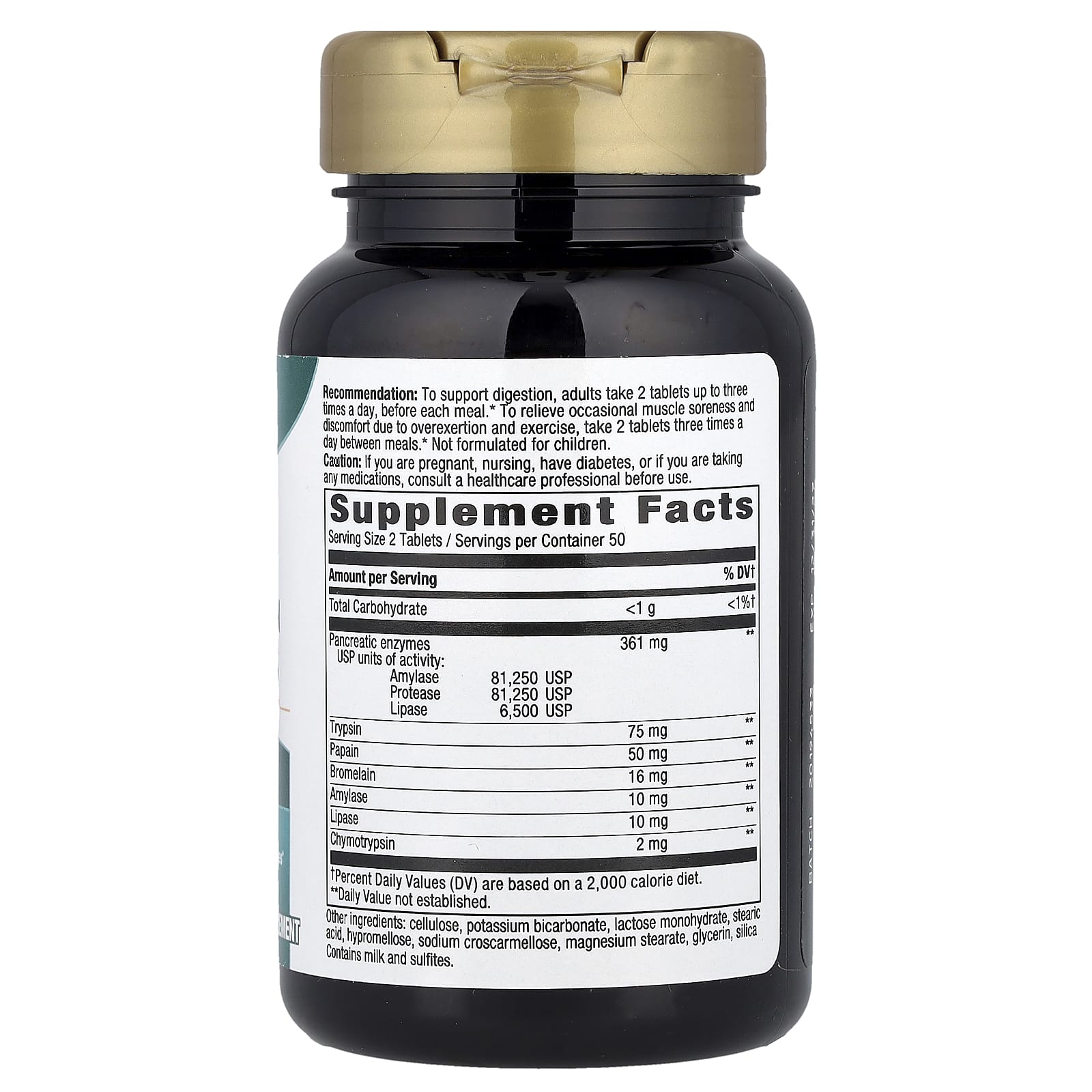 Nature's Way, MegaZyme®, Dual Action Enzymes, 100 Tablets - Image 2