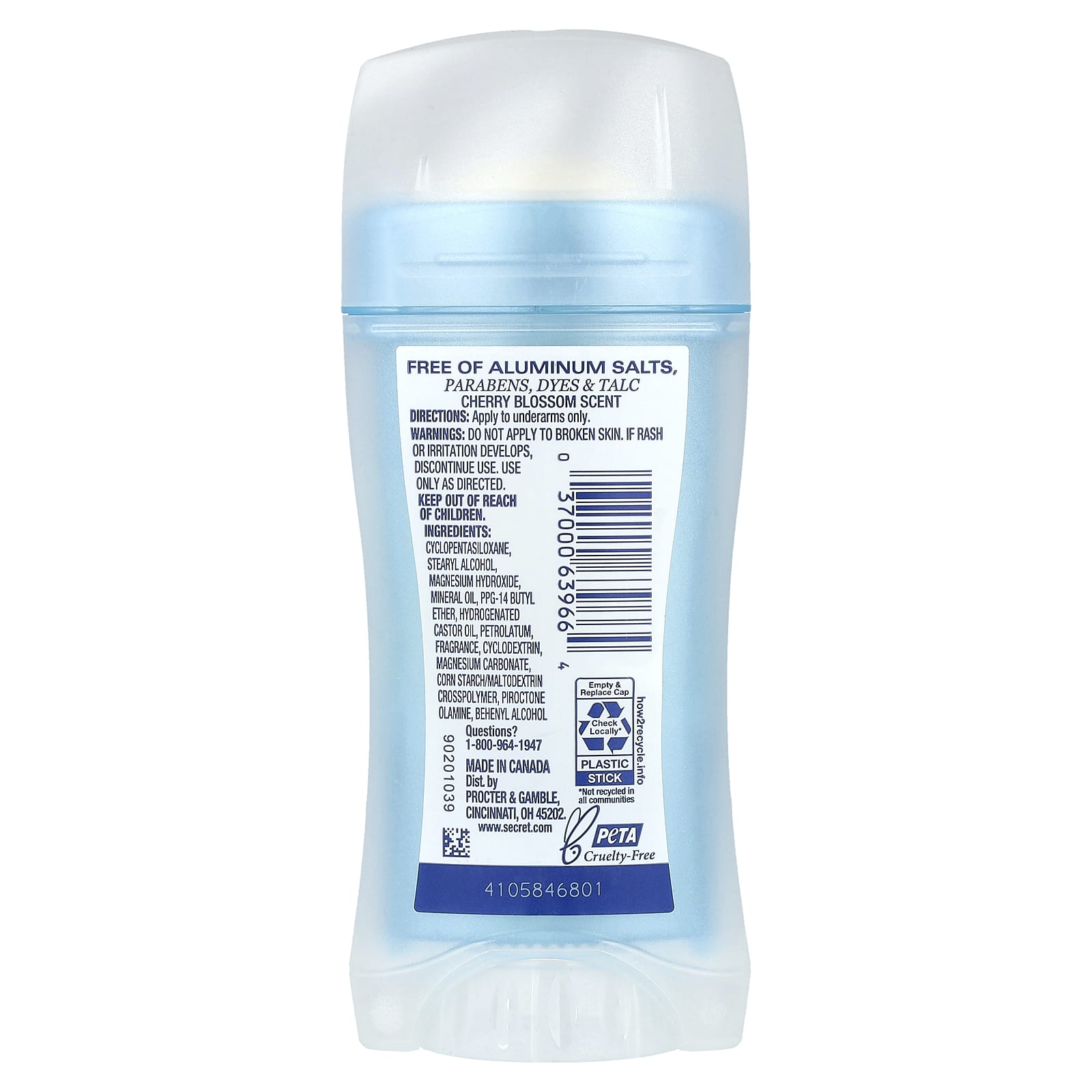 Secret, Dry Solid Deodorant, Cherry Blossom, 2.4 oz (68 g) - Image 2