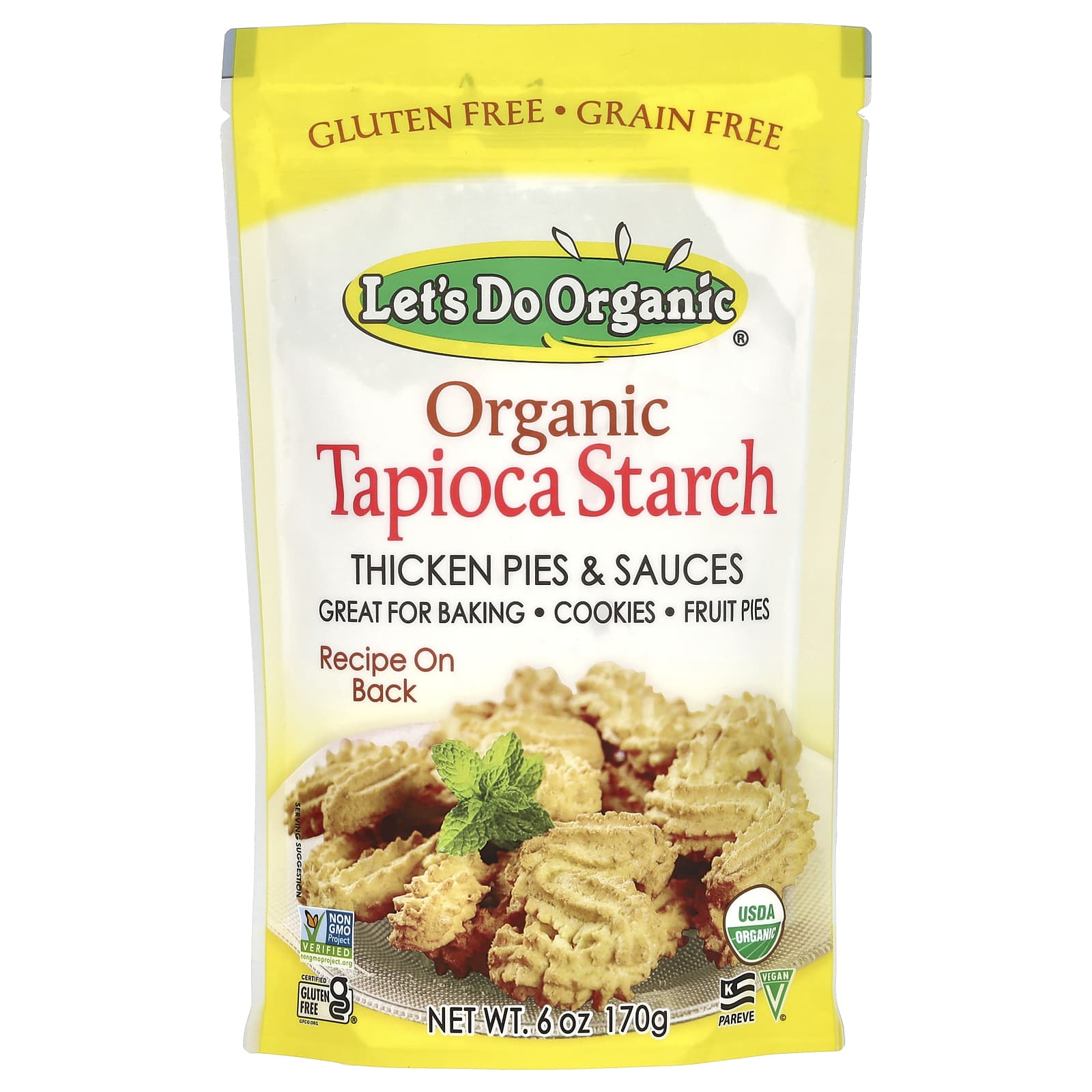 Gluten-Free Organic Tapioca Starch by Edward & Sons, 6 oz (170g) - Image 1