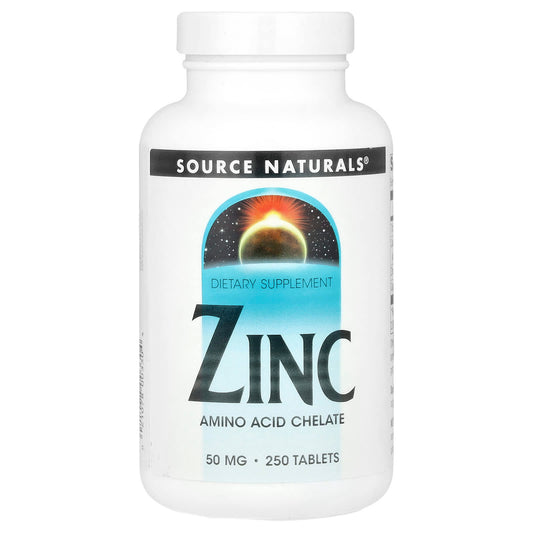 Source Naturals, Zinc, 50 mg, 250 Tablets - Image 1