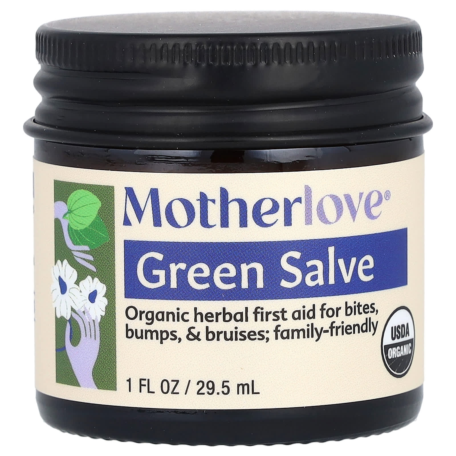Motherlove, Green Salve, 1 fl oz (29.5 ml) - Image 1