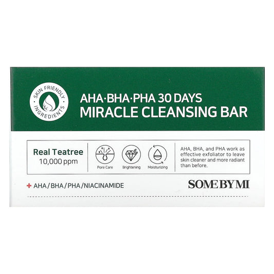SOME BY MI, AHA. BHA. PHA 30 Days Miracle Cleansing Bar, 106 g - Image 1