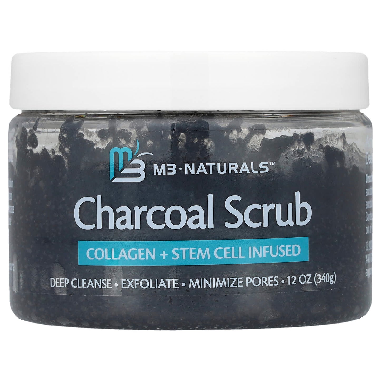 M3 Naturals, Charcoal Scrub, 12 oz (340 g) - Image 1