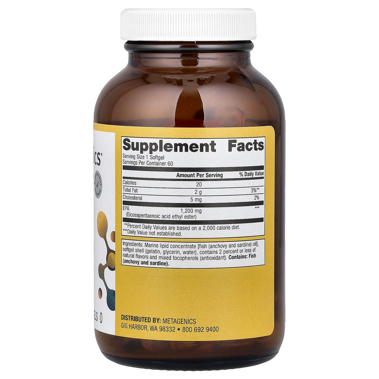 Metagenics, OmegaGenics®, Fish Oil EPA, 1,200 mg, 60 Softgels - Image 2