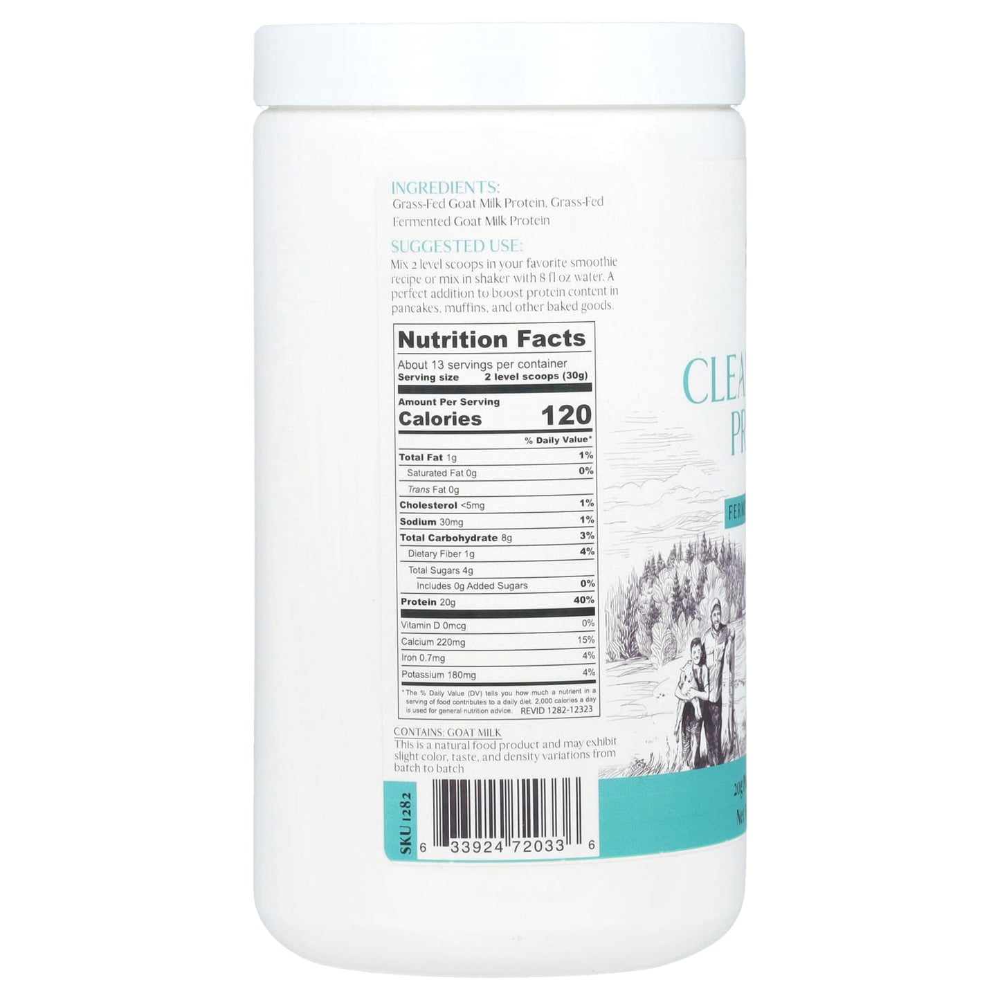 Mt. Capra, Clean Whole Protein + Fermented Protein, 14.1 oz (400 g) - Image 2