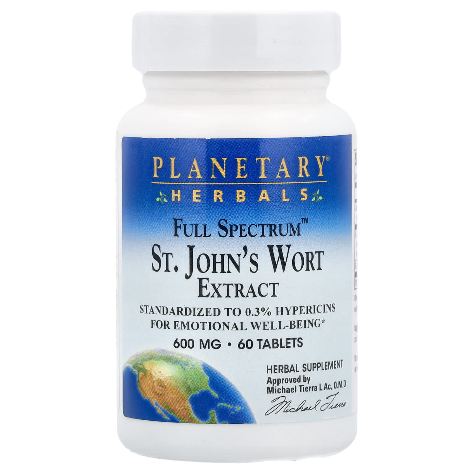 Planetary Herbals, Full Spectrum™ St. John's Wort Extract, 60 Tablets - Image 1