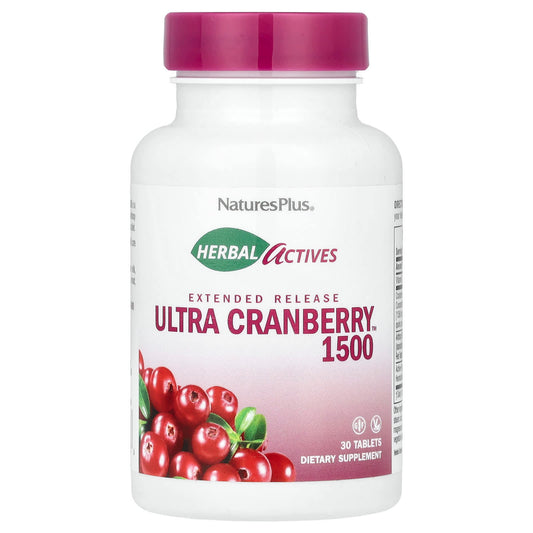 NaturesPlus, Herbal Actives, Ultra Cranberry™ 1500, 30 Tablets - Image 1