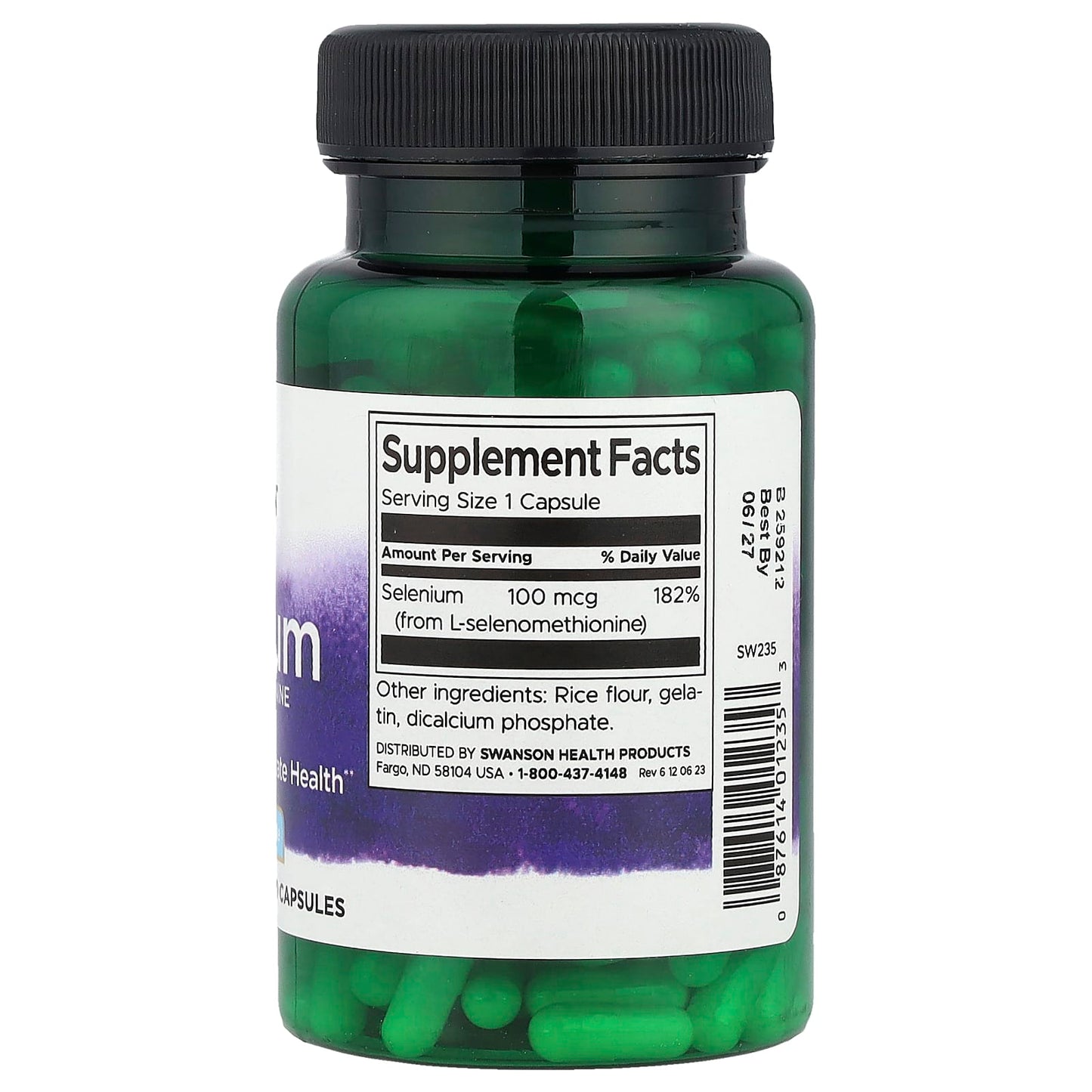 Swanson, Selenium, 100 mcg, 200 Capsules - Image 2