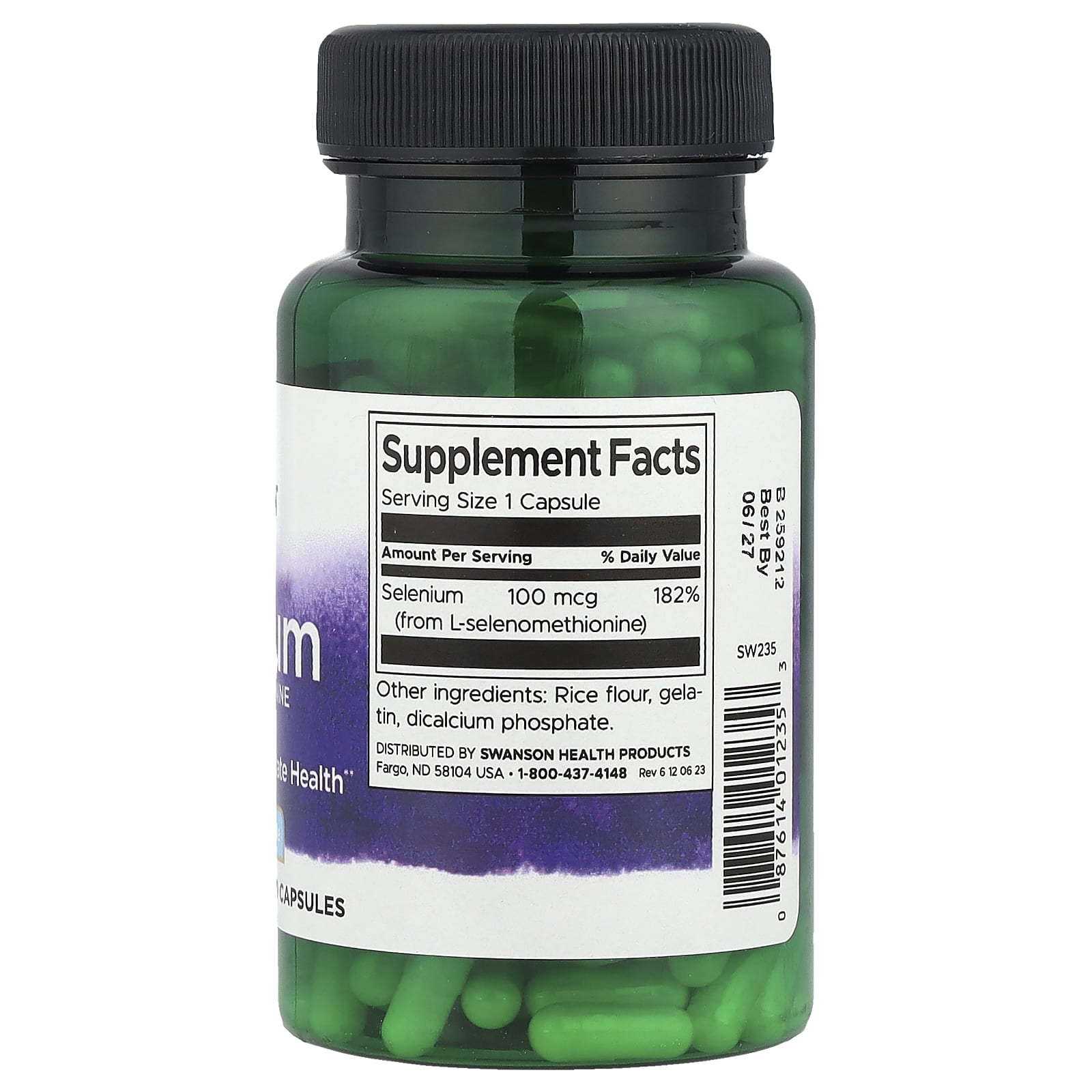 Swanson, Selenium, 100 mcg, 200 Capsules - Image 2