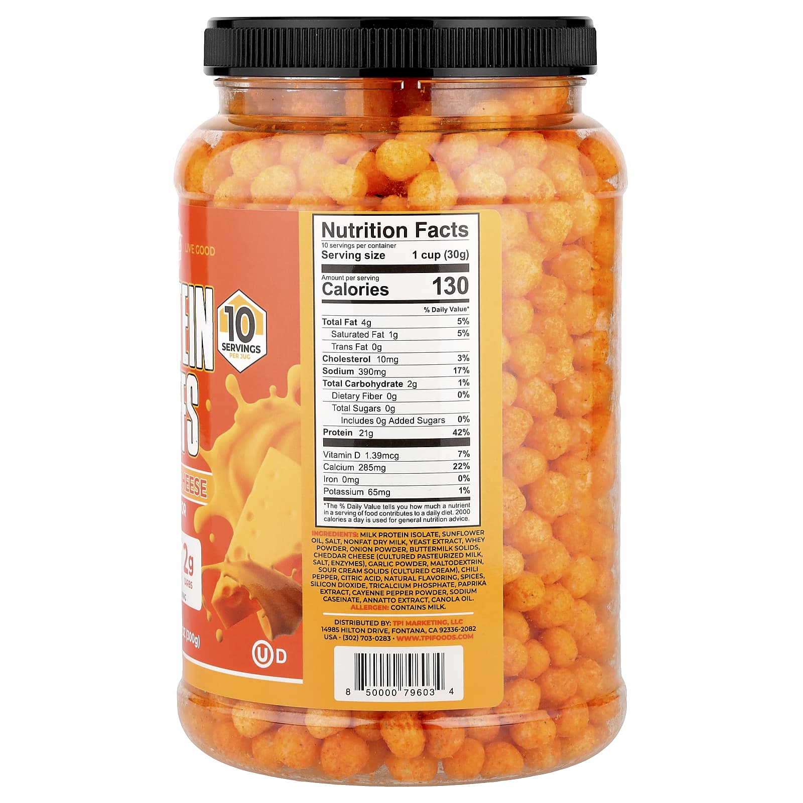 Twin Peaks, Protein Puffs, Nacho Cheese, 10.6 oz (300 g) - Image 2