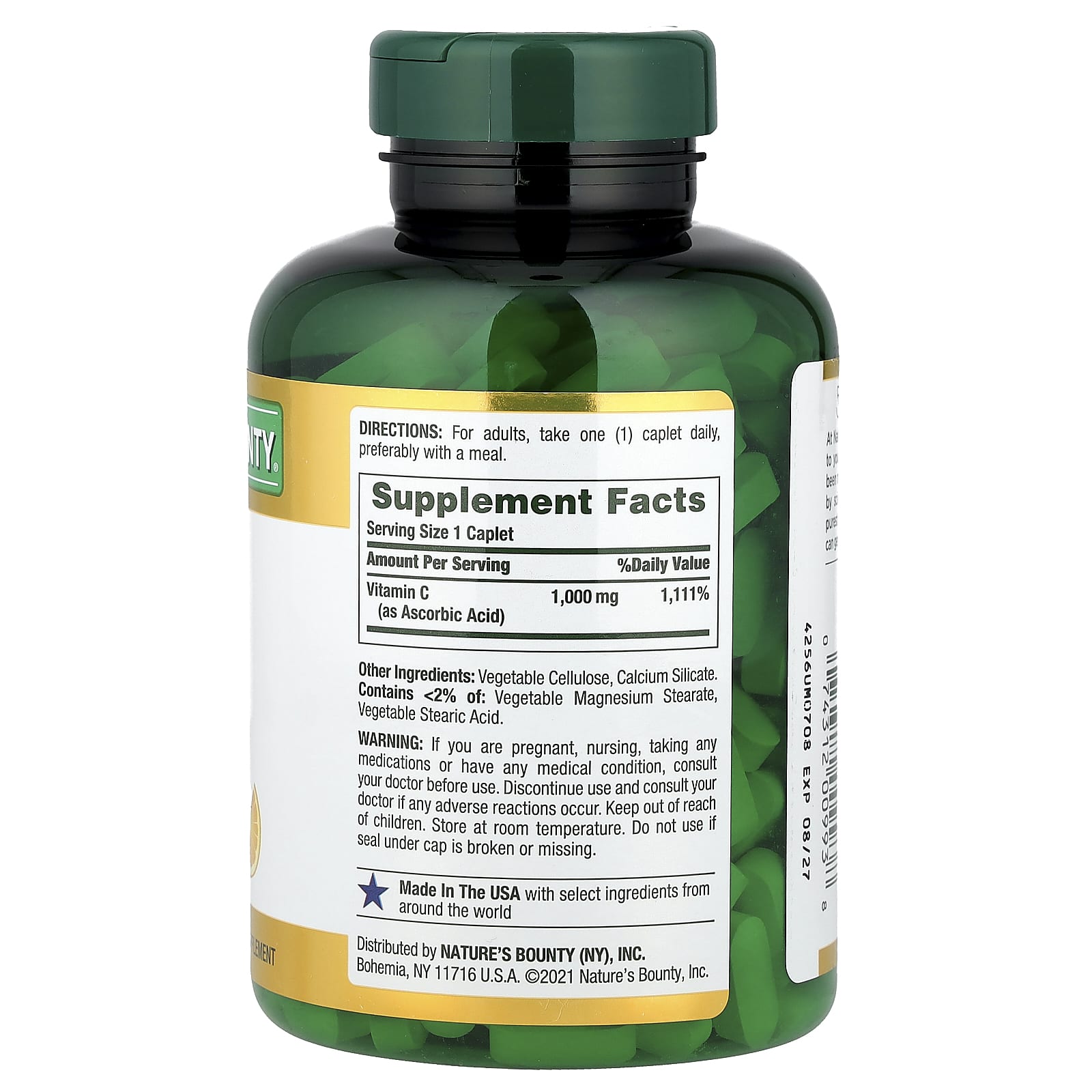 Nature's Bounty, Vitamin C, 1,000 mg, 300 Caplets - Image 2