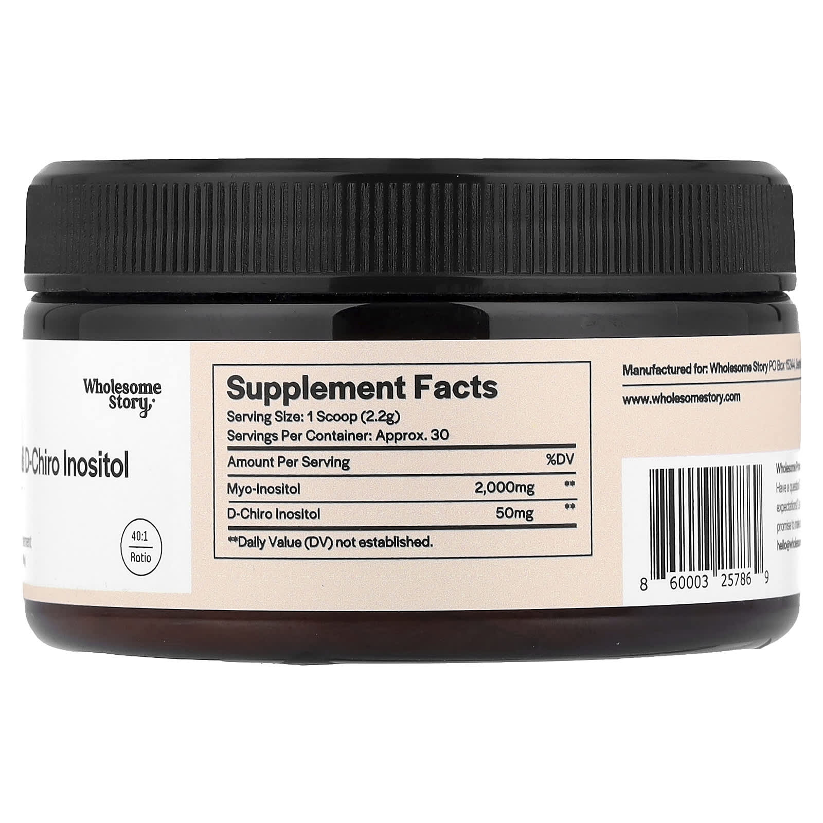 Wholesome Story, Myo & D-Chiro Inositol Powder, 2.33 oz (66 g) - Image 2