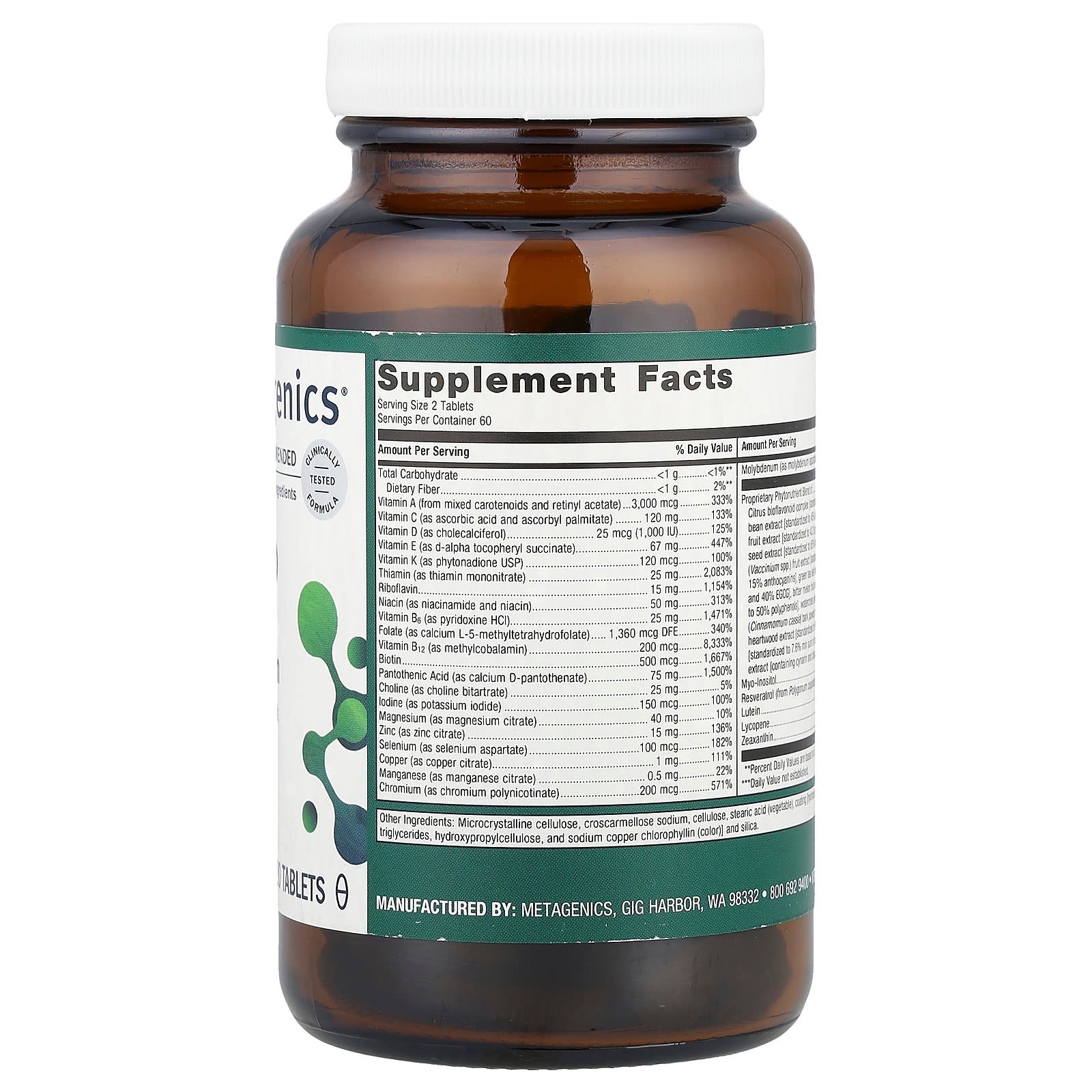 Metagenics, PhytoMulti® Multivitamin, 120 Tablets - Image 2