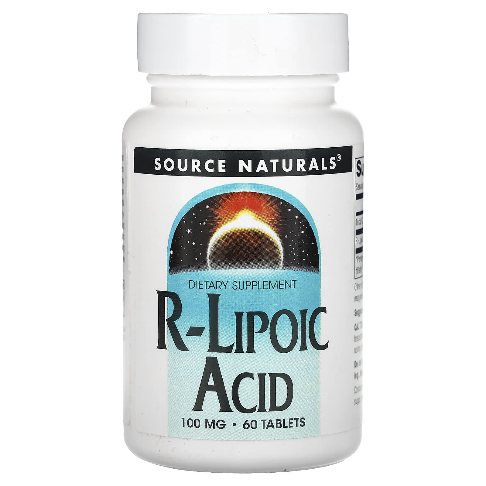 Source Naturals, R-Lipoic Acid, 100 mg, 60 Tablets - Image 1