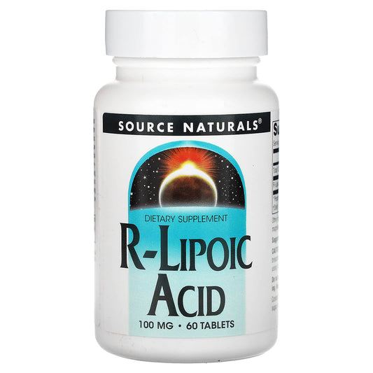 Source Naturals, R-Lipoic Acid, 100 mg, 60 Tablets - Image 1