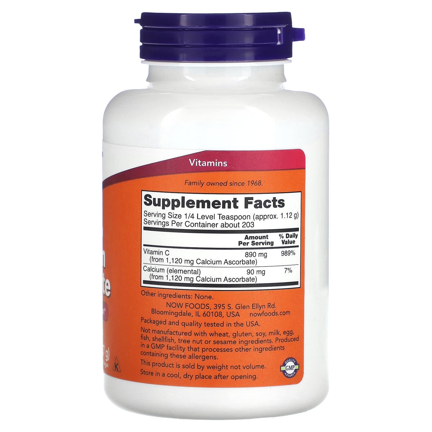 NOW Foods, Pure, Buffered Calcium Ascorbate, Vitamin C Powder, 8 oz (227 g) - Image 2