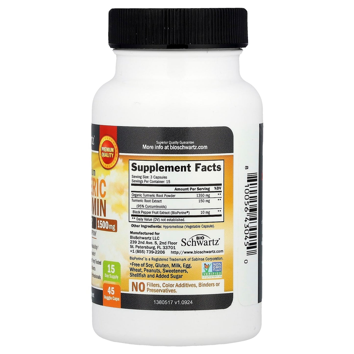 BioSchwartz Ultra Premium Turmeric Curcumin with BioPerine for Joint Health - Image 2