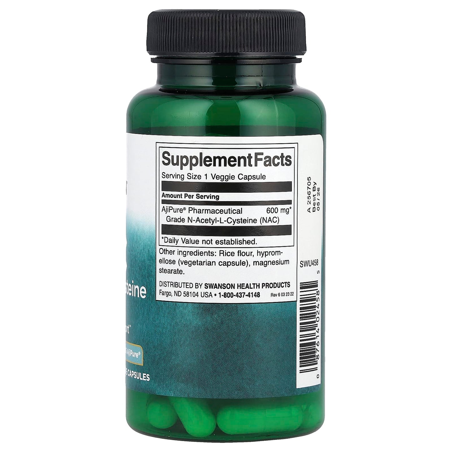 Swanson, NAC, 600 mg, 60 Veggie Capsules - Image 2