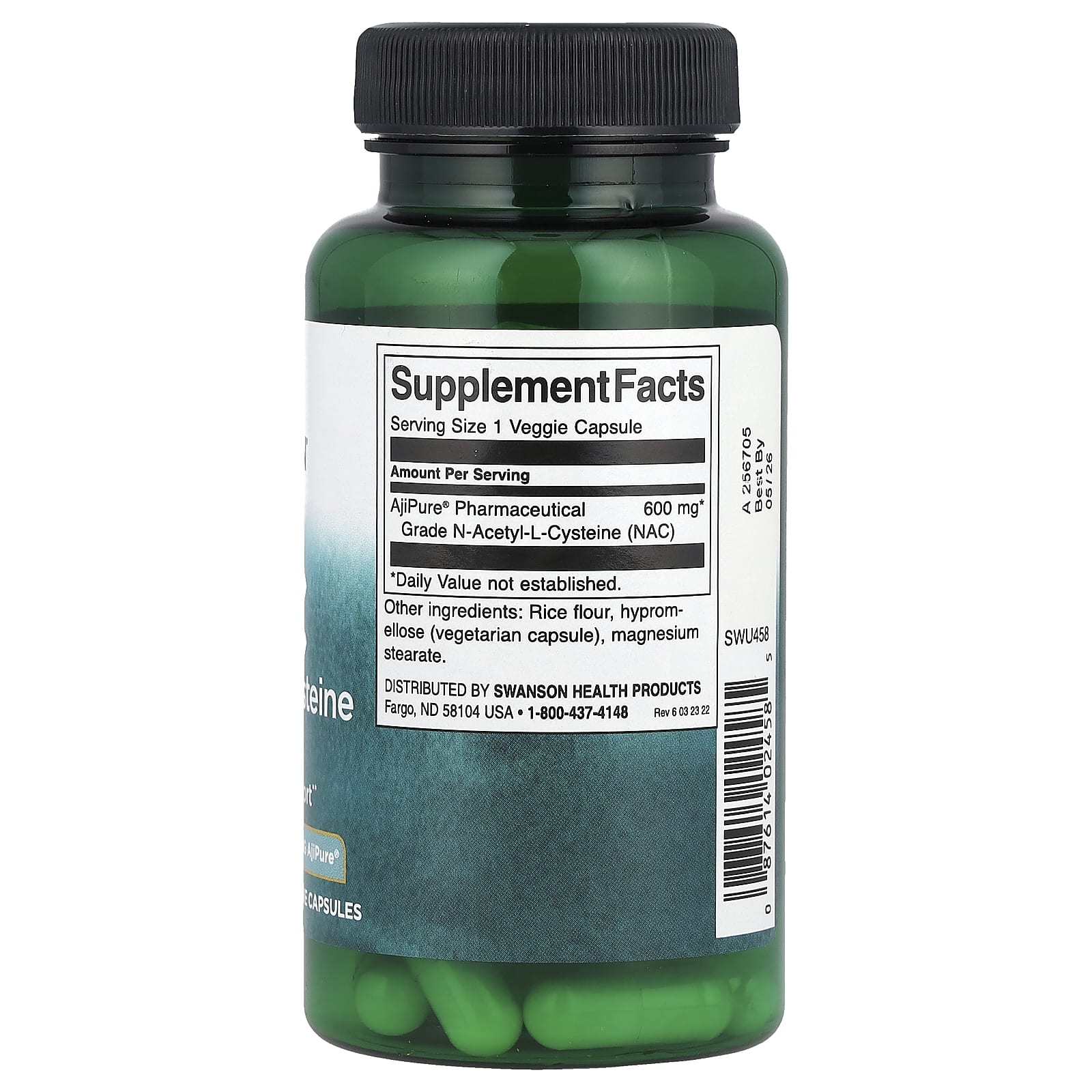 Swanson, NAC, 600 mg, 60 Veggie Capsules - Image 2