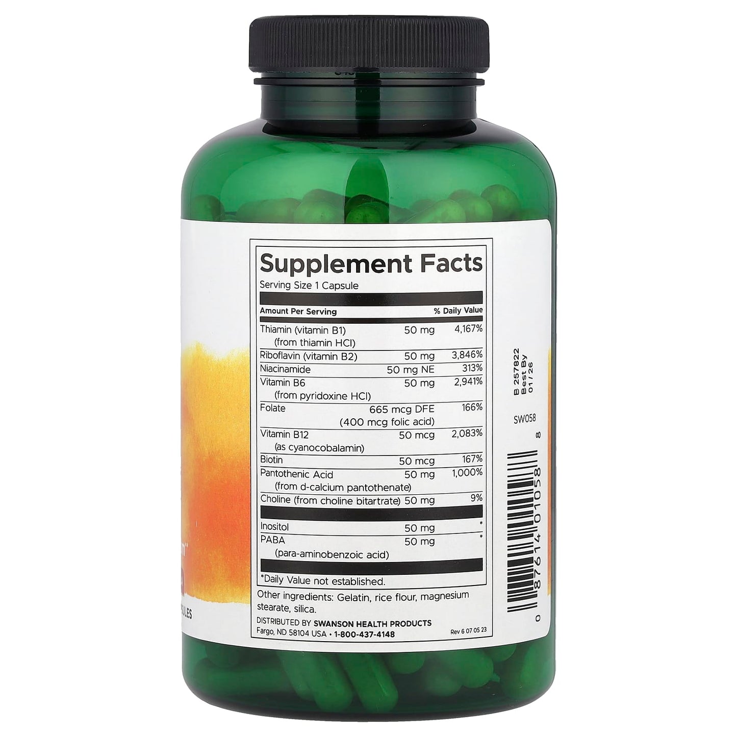 Swanson, Balance B-50 Complex, 250 Capsules - Image 2
