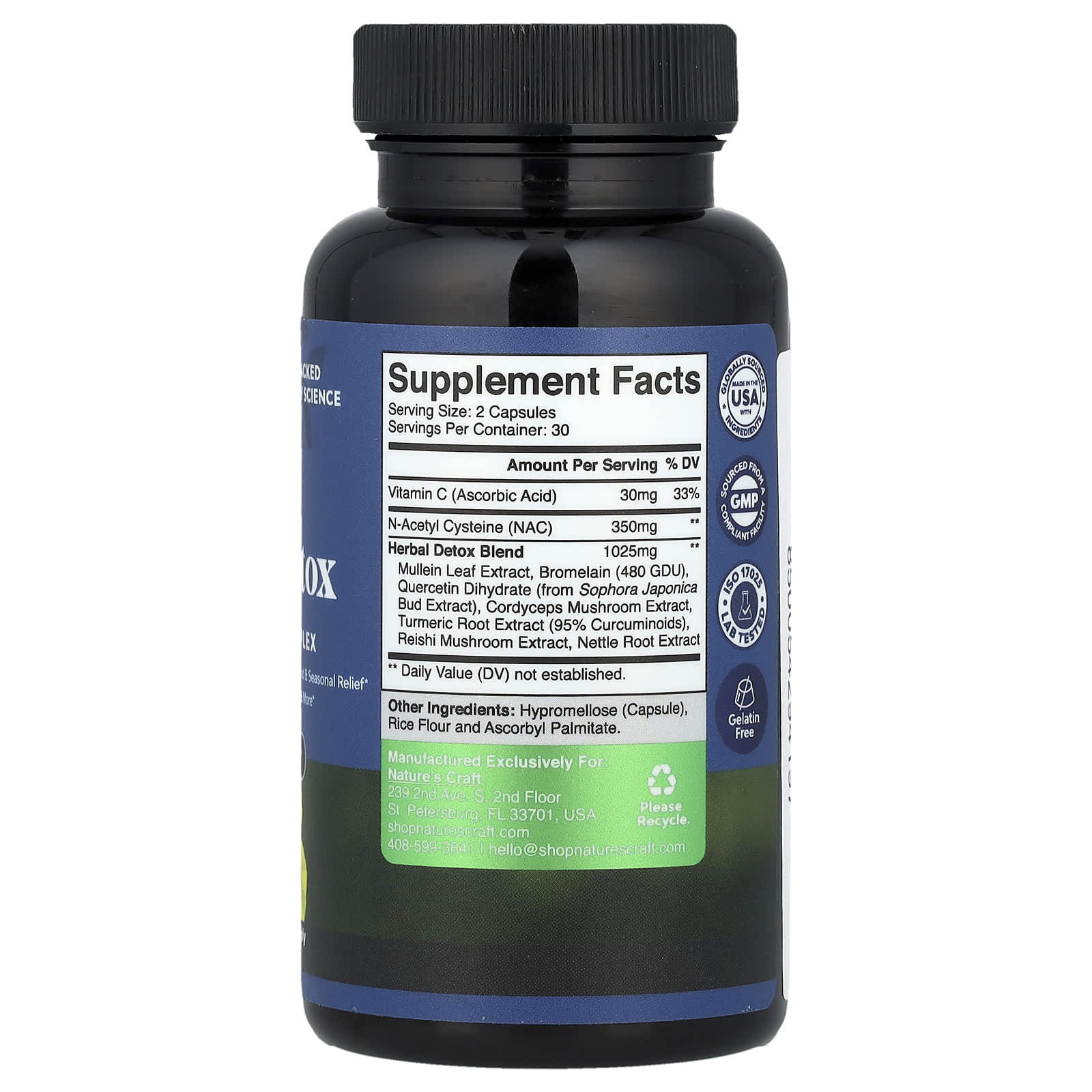 Nature's Craft, Lung Detox, 60 Capsules - Image 2