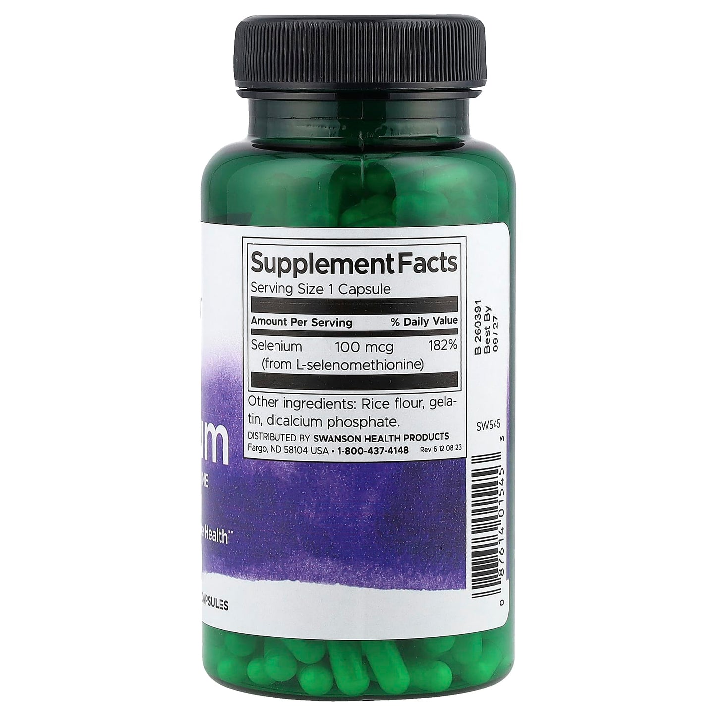 Swanson, Selenium, 100 mcg, 300 Capsules - Image 2