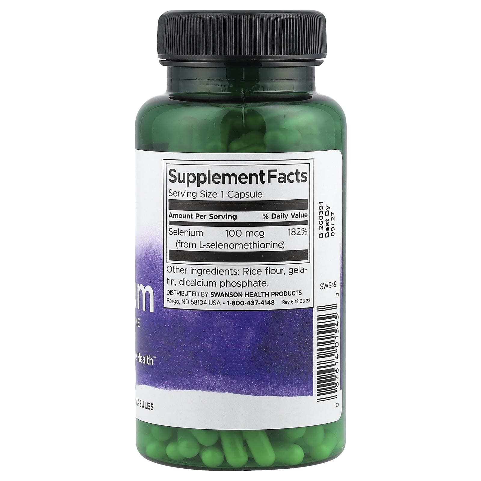 Swanson, Selenium, 100 mcg, 300 Capsules - Image 2