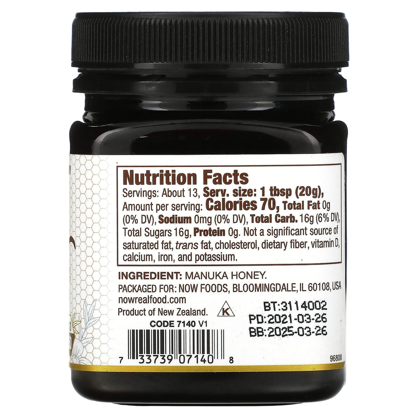 NOW Foods, Real Food, Manuka Honey, MGO 250, 8.8 oz (250 g) - Image 2