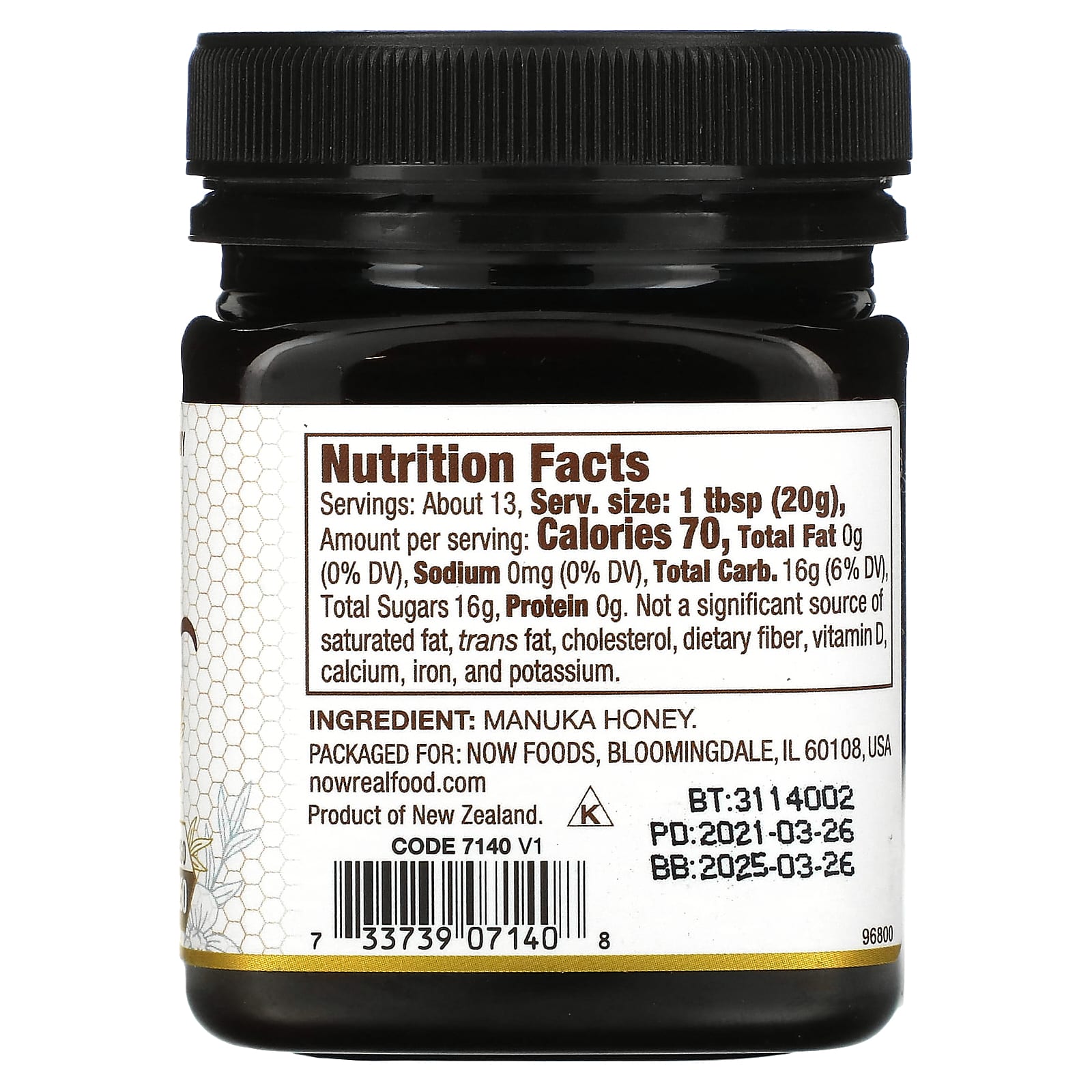 NOW Foods, Real Food, Manuka Honey, MGO 250, 8.8 oz (250 g) - Image 2