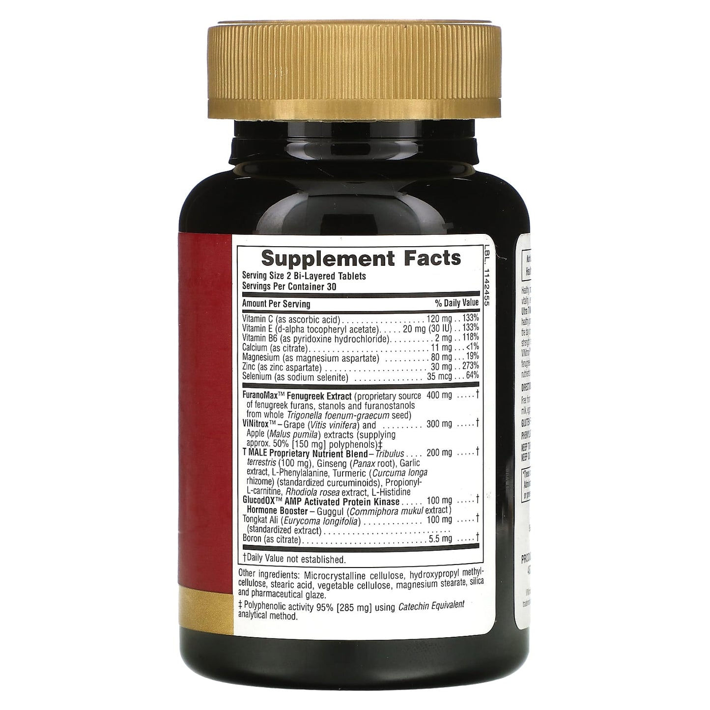NaturesPlus, Ultra T-Male, Testosterone Boost for Men, Maximum Strength, 60 Bi-Layered Tablets - Image 2
