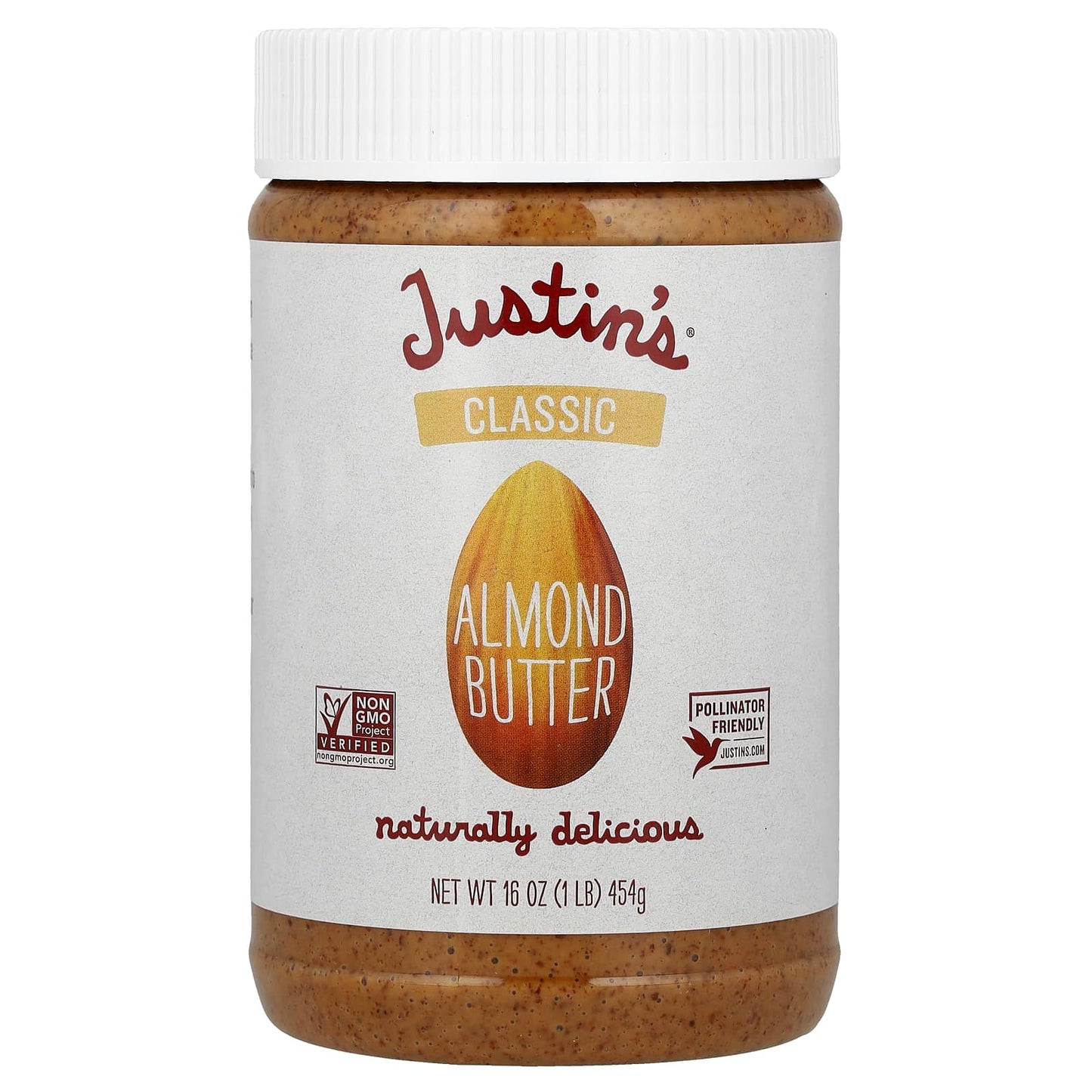 Delicious Classic Almond Butter, 16 oz - Non-GMO, Gluten-Free, and Kosher - Image 1