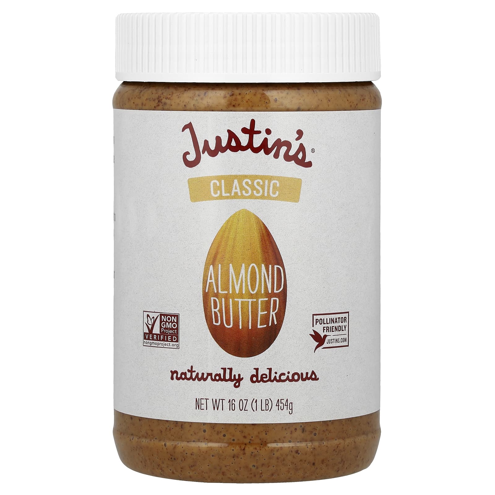 Delicious Classic Almond Butter, 16 oz - Non-GMO, Gluten-Free, and Kosher - Image 1