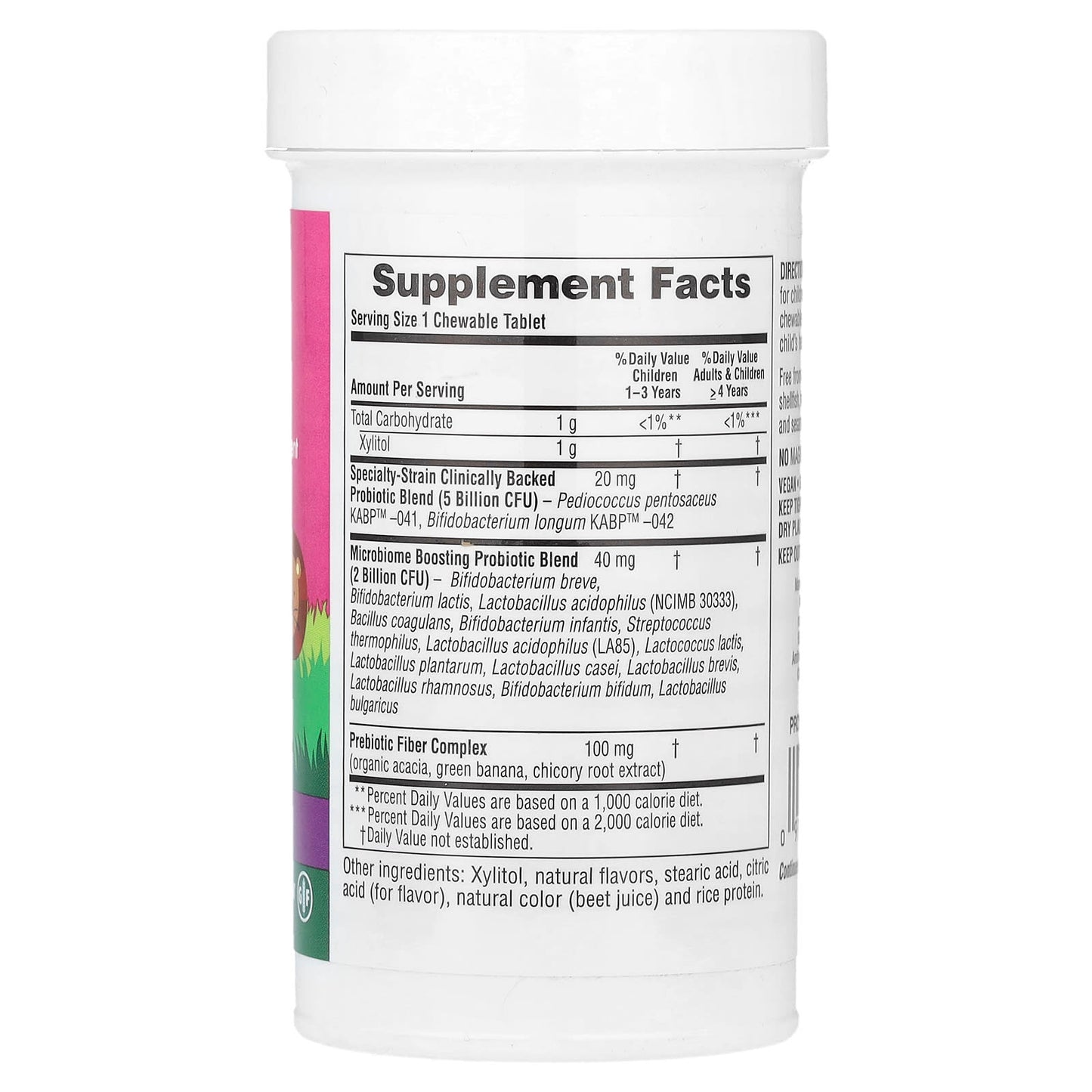 NaturesPlus, Probiotic, Children's Chewable Digestive Supplement, Mixed Berry, 7 Billion CFU, 30 Chewables - Image 2