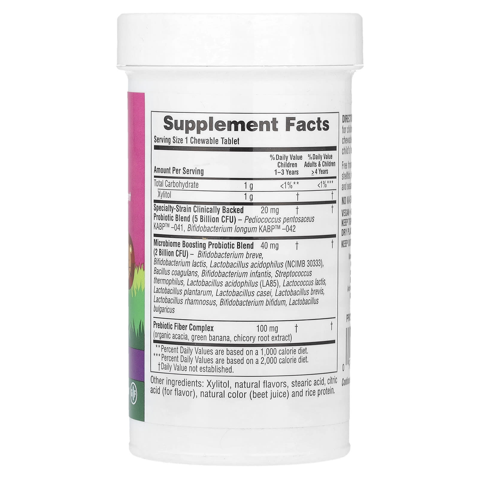NaturesPlus, Probiotic, Children's Chewable Digestive Supplement, Mixed Berry, 7 Billion CFU, 30 Chewables - Image 2