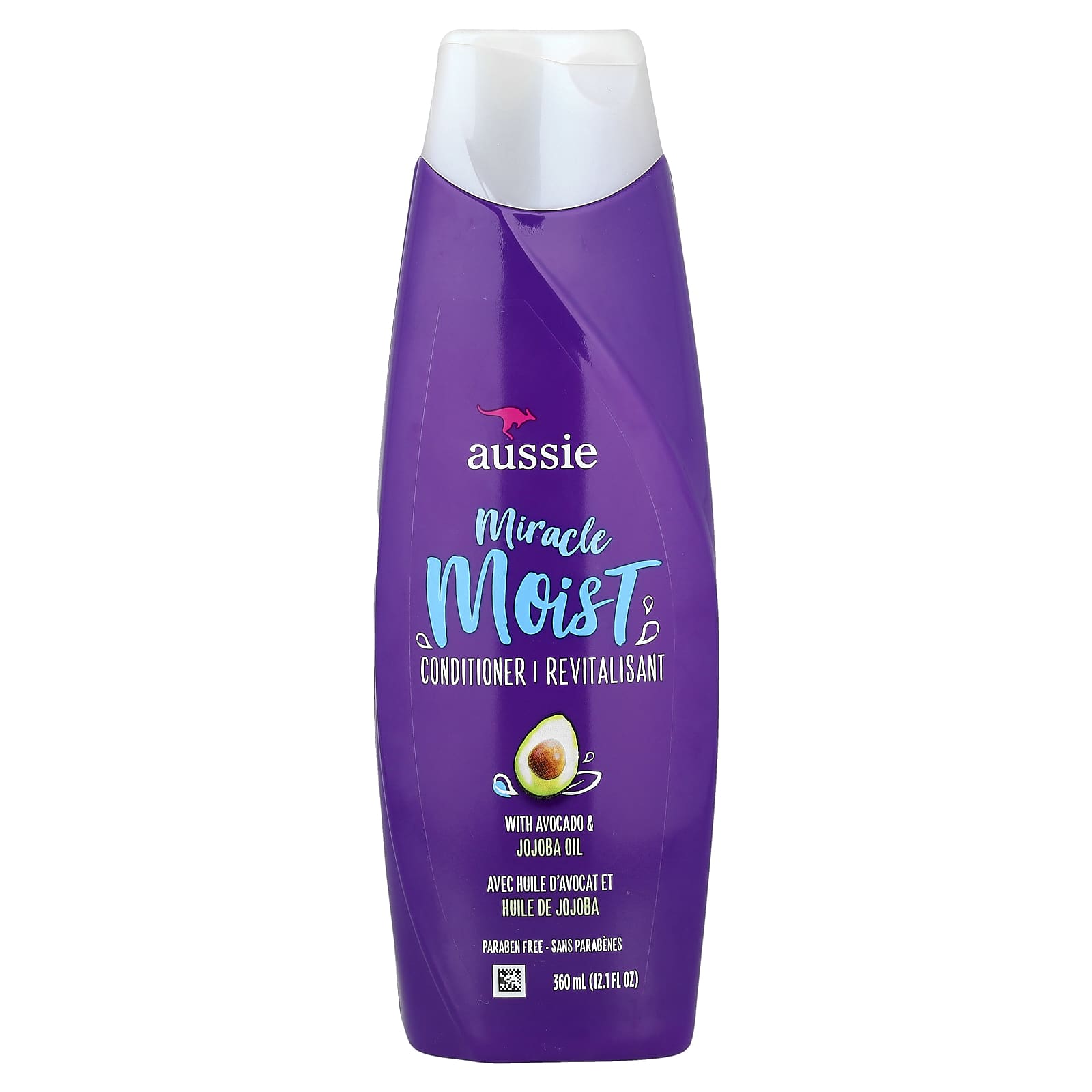 Aussie Miracle Moist Conditioner with Avocado & Jojoba Oil, 12.1 fl oz - Image 1
