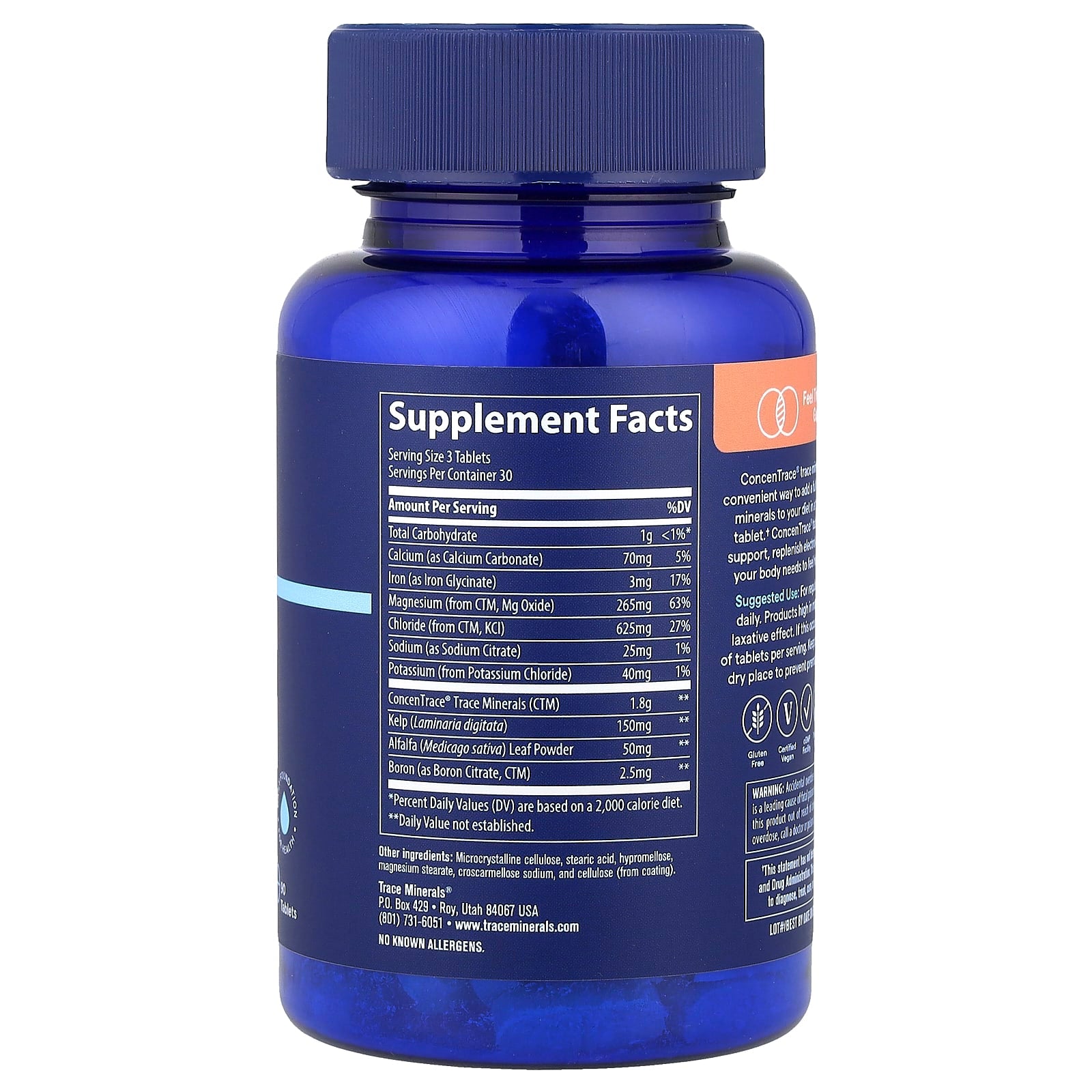 ConcenTrace®, Trace Mineral Tablets, 90 Tablets - Image 2