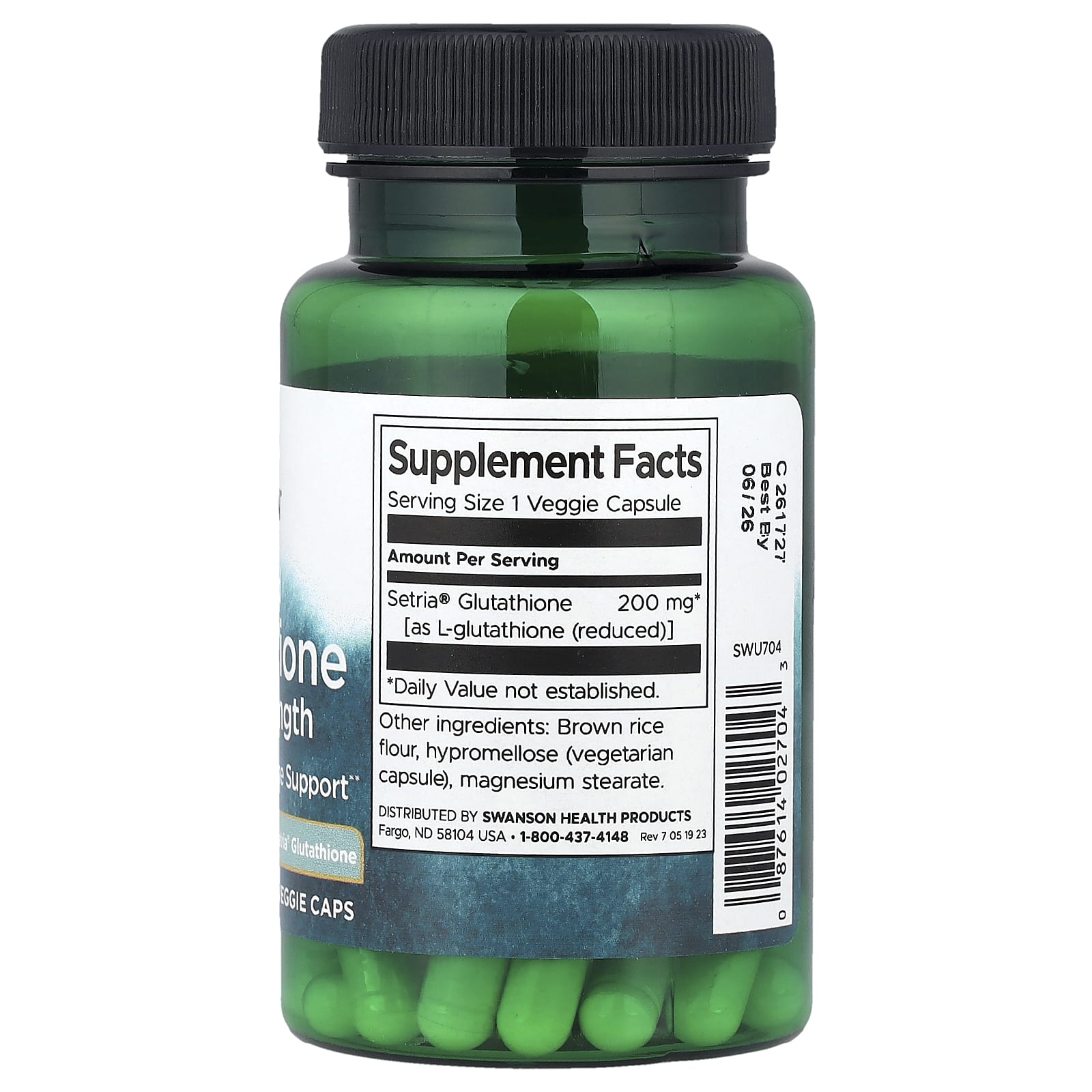 Swanson, Reduced L-Glutathione, Double Strength, 200 mg, 60 Veggie Caps - Image 2