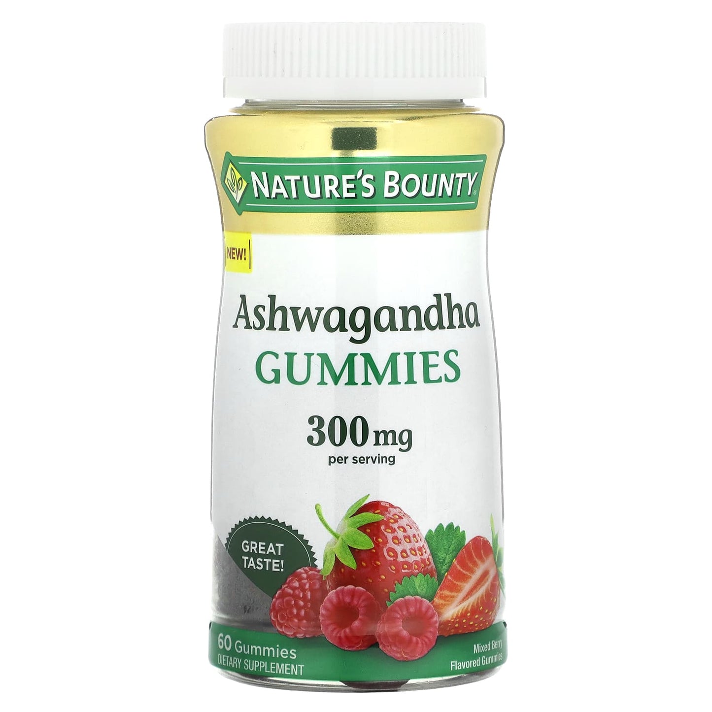 Nature's Bounty, Ashwagandha, Mixed Berry, 60 Gummies (150 mg per Gummy) - Image 1
