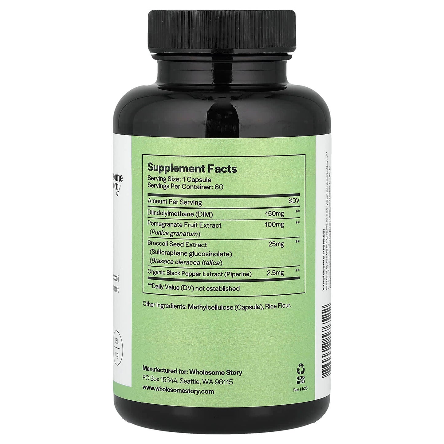 Wholesome Story, DIM, 60 Vegetarian Capsules - Image 2