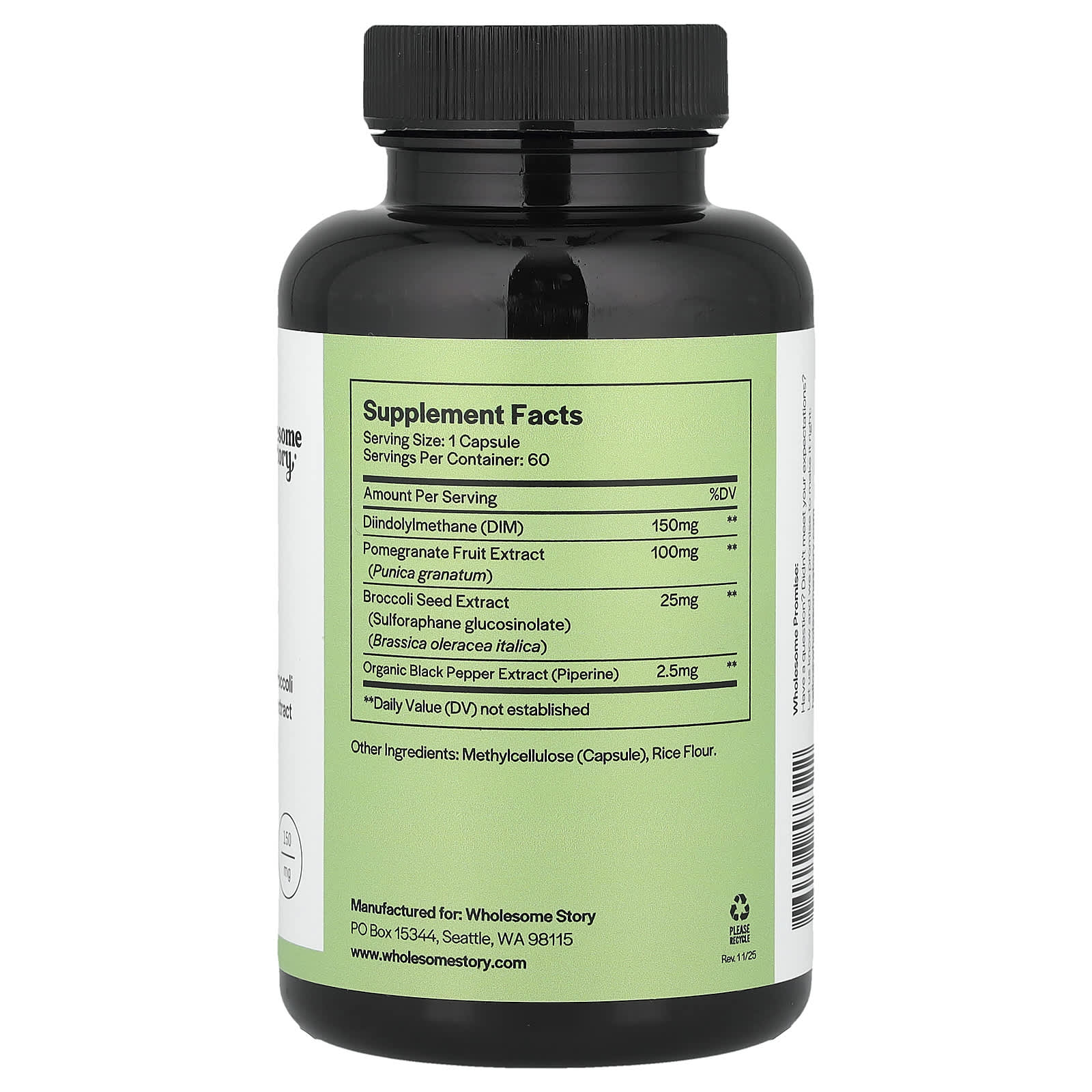 Wholesome Story, DIM, 60 Vegetarian Capsules - Image 2