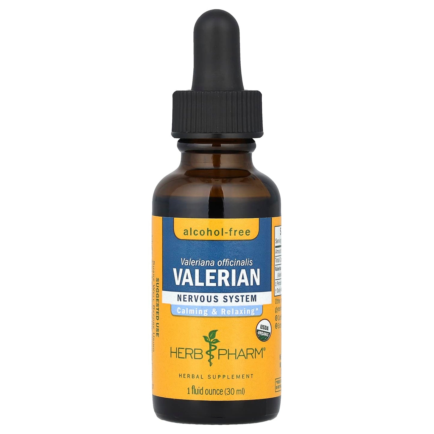 Valerian Root Supplement - Organic & Gluten-Free - 1 fl oz (30 ml) - Image 1