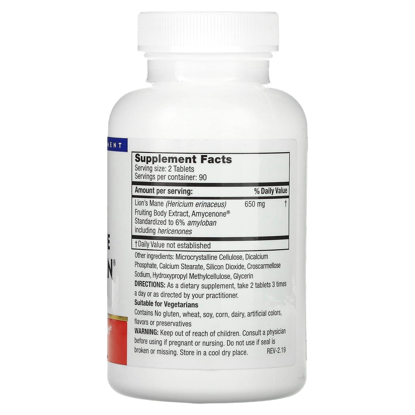 Mushroom Wisdom, Lion's Mane Amyloban, 180 Vegetarian Tablets (325 mg per Tablet) - Image 2