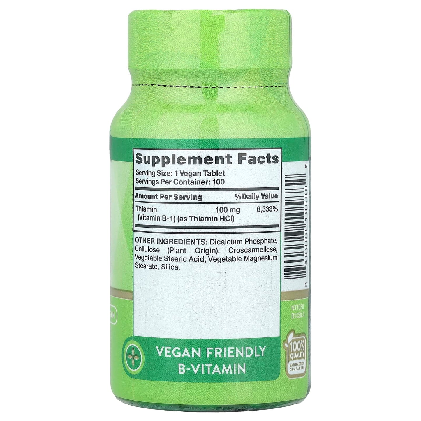 Nature's Truth, Vitamin B-1, 100 mg, 100 Tablets - Image 2